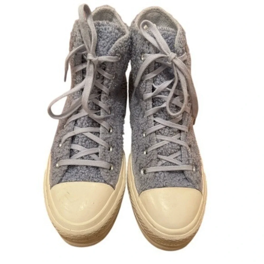 Converse Chuck Taylor All Star Move Sherpa Fleece Platform Blue 572240C Womens 7